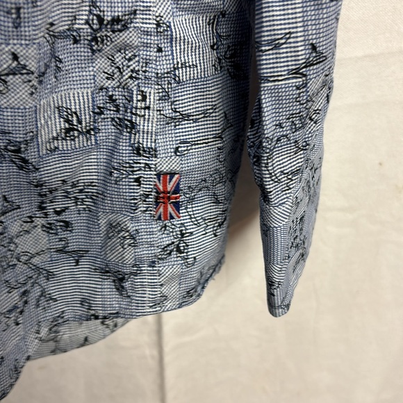 English Laundry Men’s Blue Checkered and Ivy Dress Shirt Size US 17 36/37 - Picture 6 of 9